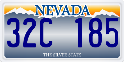 NV license plate 32C185