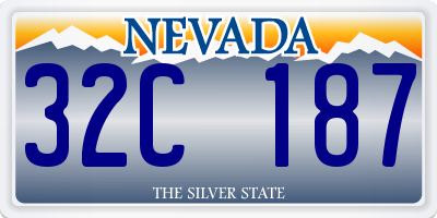 NV license plate 32C187
