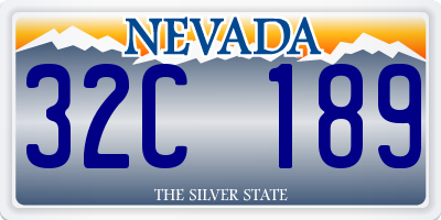 NV license plate 32C189