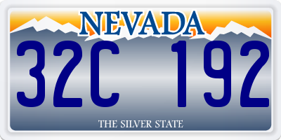 NV license plate 32C192
