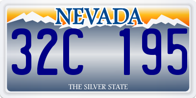 NV license plate 32C195