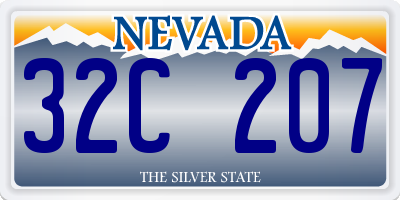NV license plate 32C207