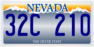 NV license plate 32C210
