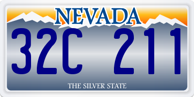 NV license plate 32C211