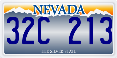 NV license plate 32C213