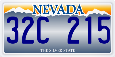 NV license plate 32C215