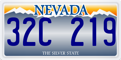 NV license plate 32C219