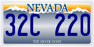 NV license plate 32C220
