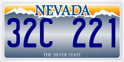 NV license plate 32C221