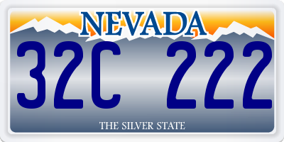 NV license plate 32C222
