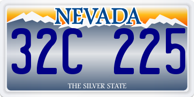 NV license plate 32C225