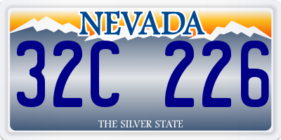 NV license plate 32C226