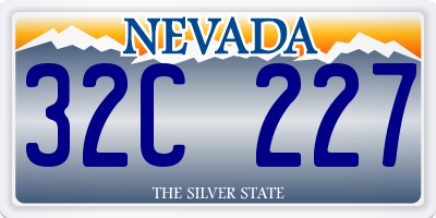 NV license plate 32C227