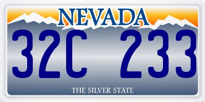 NV license plate 32C233