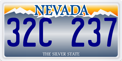 NV license plate 32C237