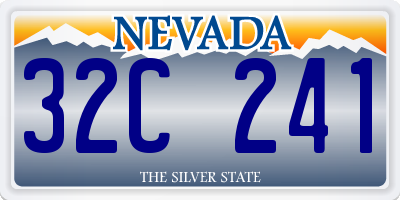 NV license plate 32C241