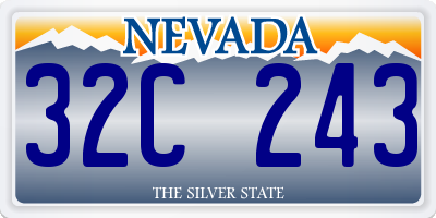 NV license plate 32C243
