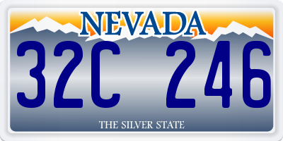 NV license plate 32C246