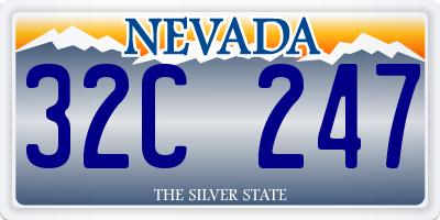 NV license plate 32C247