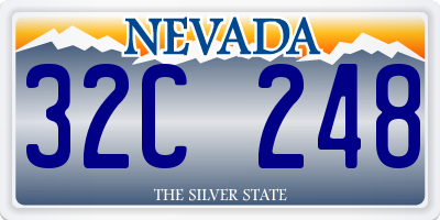 NV license plate 32C248