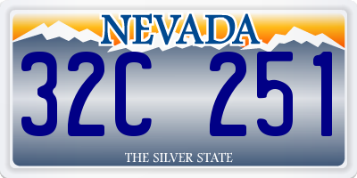 NV license plate 32C251