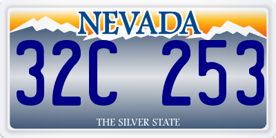 NV license plate 32C253