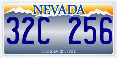 NV license plate 32C256