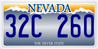 NV license plate 32C260