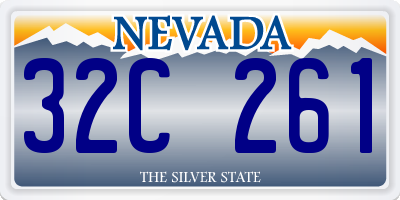 NV license plate 32C261