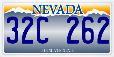 NV license plate 32C262