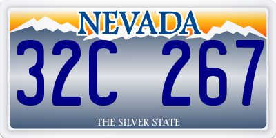 NV license plate 32C267