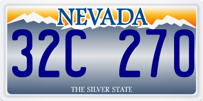 NV license plate 32C270