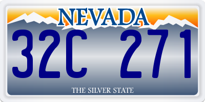NV license plate 32C271