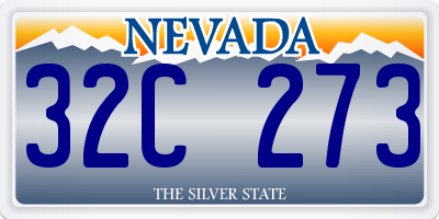 NV license plate 32C273