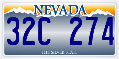 NV license plate 32C274