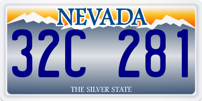 NV license plate 32C281