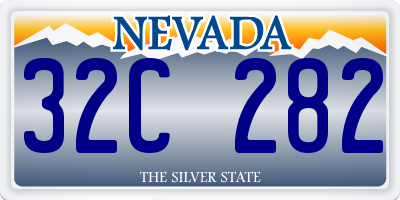 NV license plate 32C282