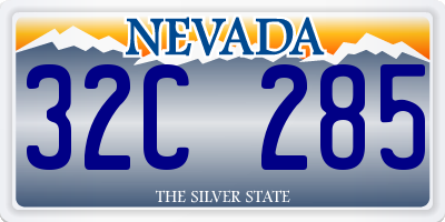 NV license plate 32C285