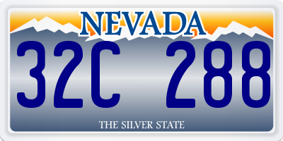 NV license plate 32C288