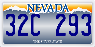 NV license plate 32C293