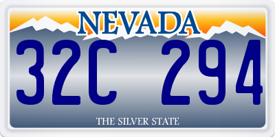 NV license plate 32C294