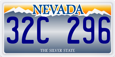 NV license plate 32C296