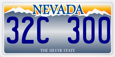 NV license plate 32C300