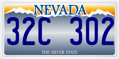 NV license plate 32C302