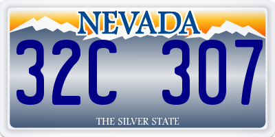 NV license plate 32C307