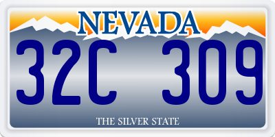 NV license plate 32C309