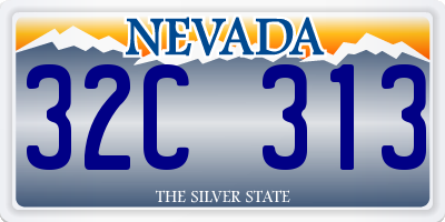 NV license plate 32C313