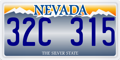 NV license plate 32C315