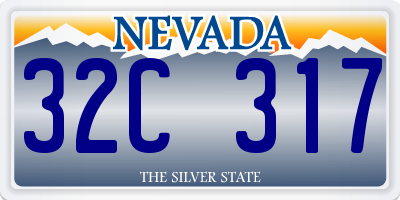 NV license plate 32C317