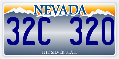 NV license plate 32C320